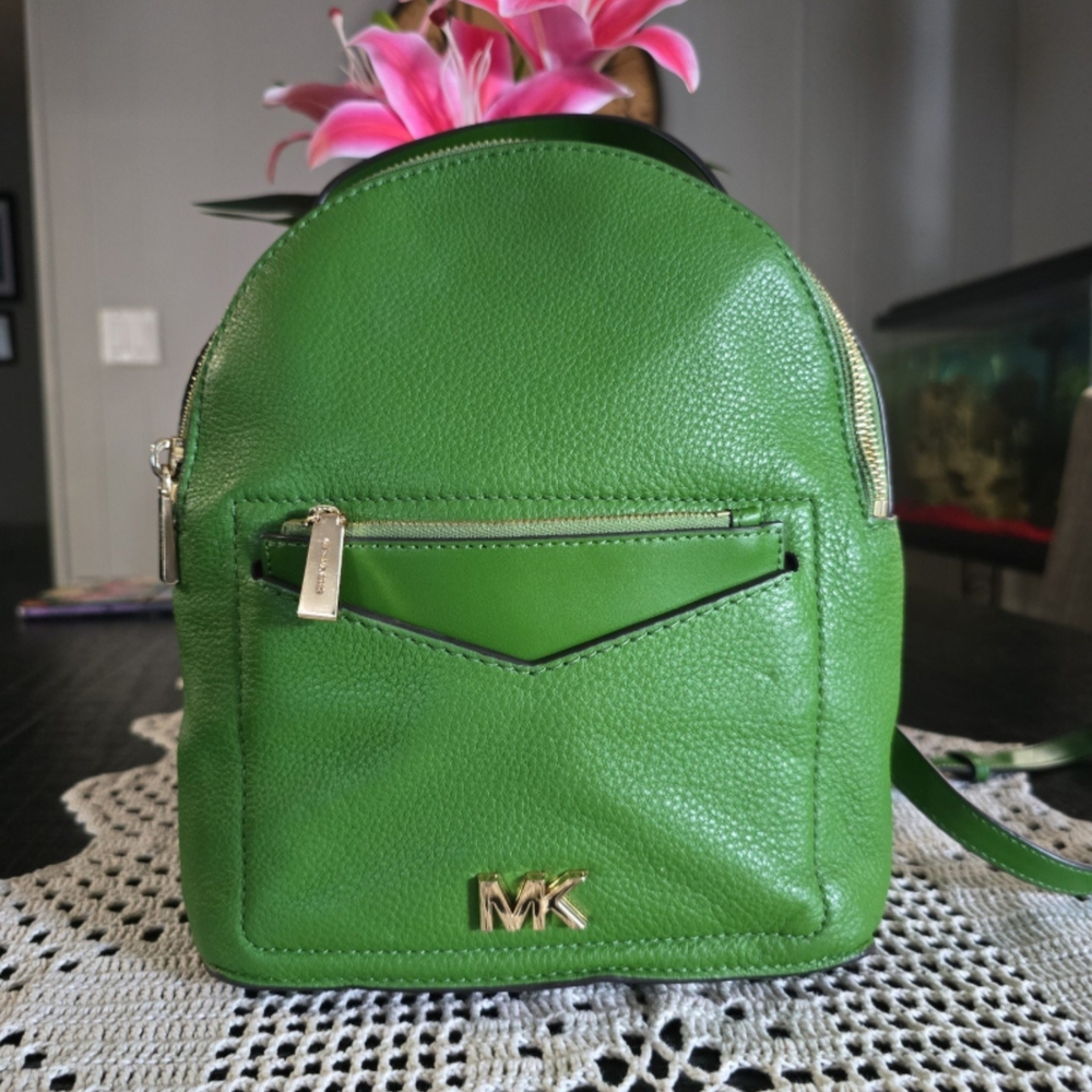 Michael Kors Green Leather Backpack
